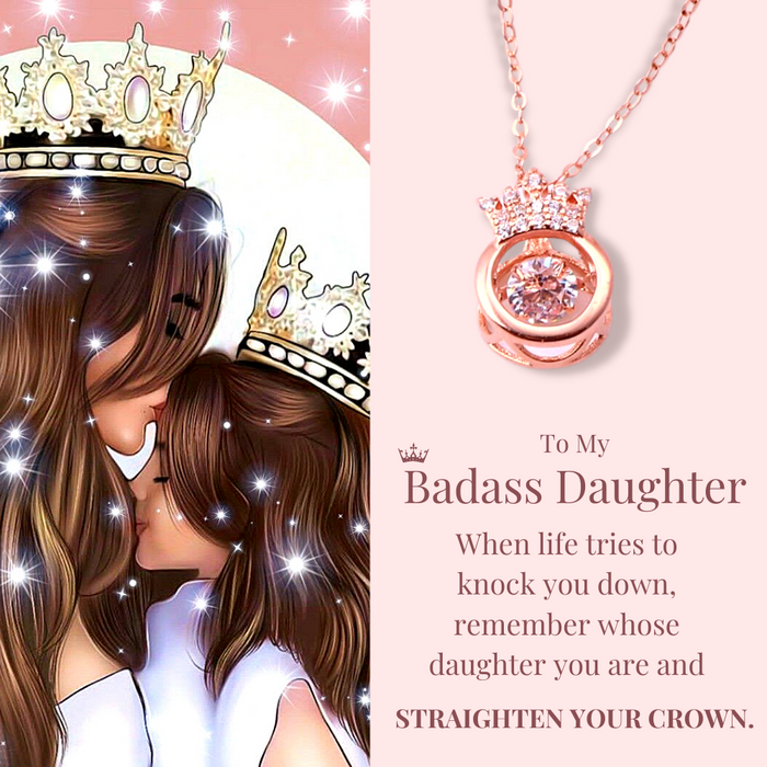 To My Badass Daughter Live Your Dream Alluring Beauty Necklace - Crown Daughter  Necklace From Mom | CubeBik